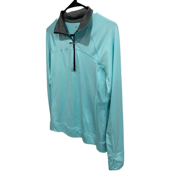 Tek Gear Womens Light Blue 1/4 Zip Pullover Stylish Activewear Top Sz Medium - Picture 3 of 8